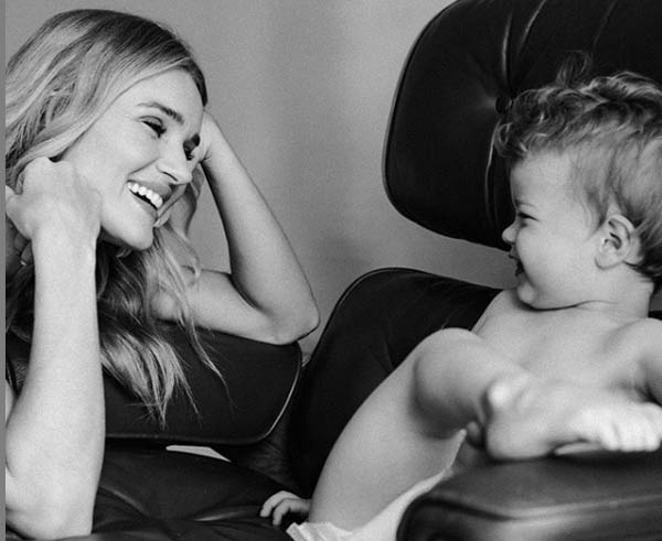 A photo of Rosie and her son.